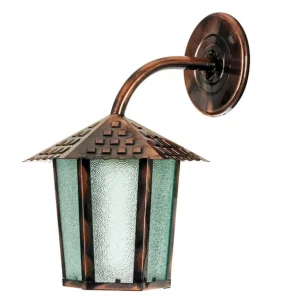 Arandela Colonial sextavada p/baixo cobre-Blumenau – 101000-05