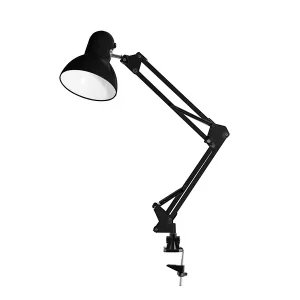 Luminária de mesa articulada c/garra preto-G20 – LMA20116