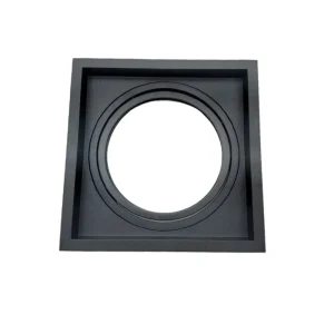 Spot embutir quadrado Loyo recuado clic mv p/AR111 preto ABS-Nordecor – 6841