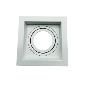 Spot embutir quadrado Loyo recuado clic mv p/dicróica MR16 branco ABS-Nordecor – 6820