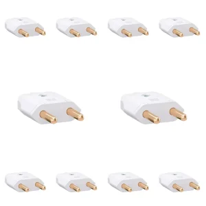 Plugue macho Weg slim 2p 20a 180º branco Kit com 10 peças – 16390602