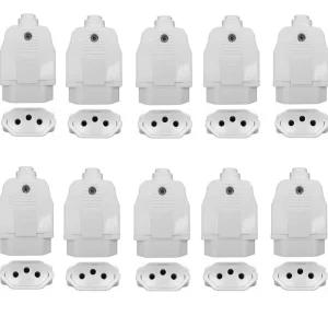 Plugue fêmea 2p+t 20a 180º branco-Weg (c/10) – 13303187