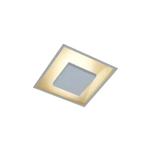 Plafon embutir quadrado rebatedor furo curvo 45cm p/4 E27 branco-Belly – E 110/45