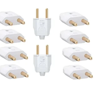 Kit Plugue macho slim 2p 10a 180º branco-Weg – 10 Peças – 16390476
