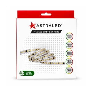 Fita LED 10m 220v ip44 10w 3000k 120led/m 8mm nevis-Astraled – FT-5405