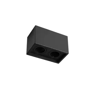 Spot sobrepor duplo box Loyo up recuado para MR16 preto abs-Nordecor  – 6985
