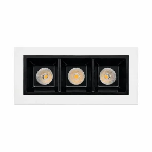 Spot embutir Downlight focco 6w 2700k 45° preto e branco-Gaya – 7589