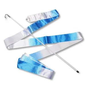 Fita de Ginástica Rítmica com Vareta 56 cm INDIGO Branco-Azul Claro