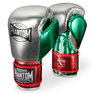 Boxhandschuhe MEXICO - Silber/Grün/Rot