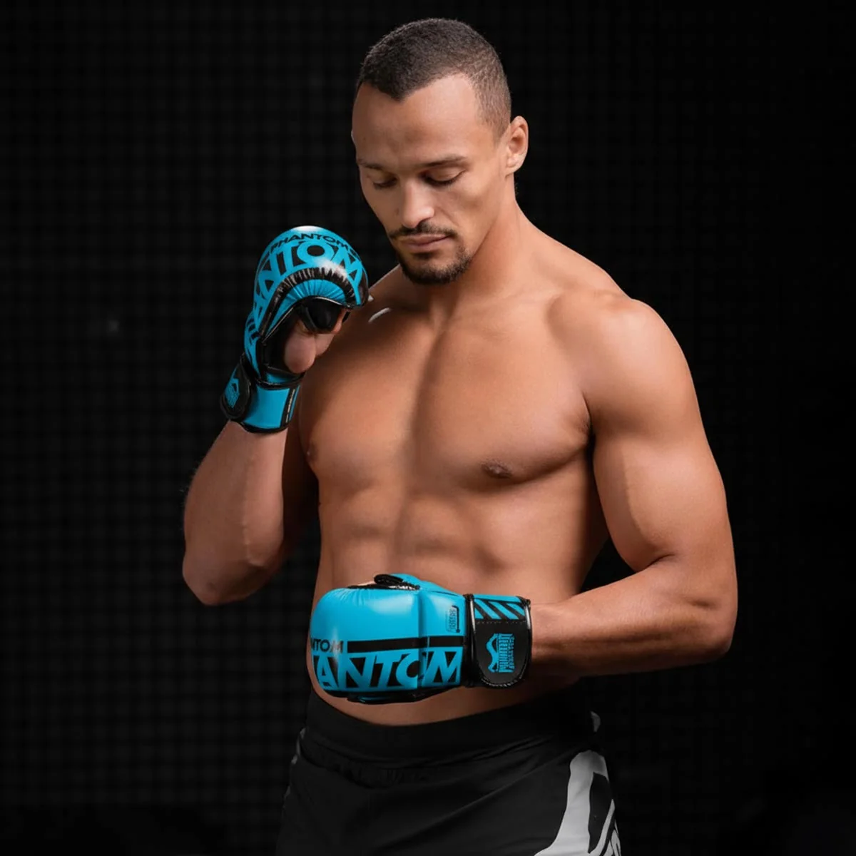 MMA Sparring Handschuhe APEX - Neon Blau - Image 5