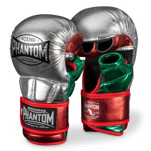 MMA Sparring Handschuhe MEXICO - Silber/Grün/Rot
